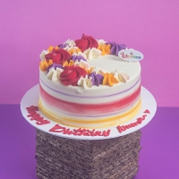 Colourful Floral Birthday Cake